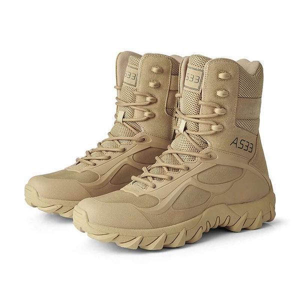 Tactical Army Mens Desert Waterproof Work Safety Climbing Hiking Shoes Ankle Men Outdoor Boots