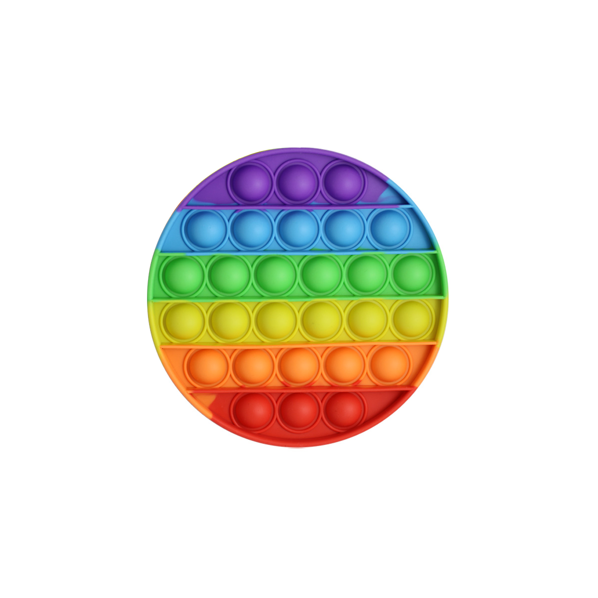 Anti-Stress Rainbow Bubble Pop-It Fidget Toy (1- to 5-Pack) - (1 Pack) Rainbow Bubble Popper Toys