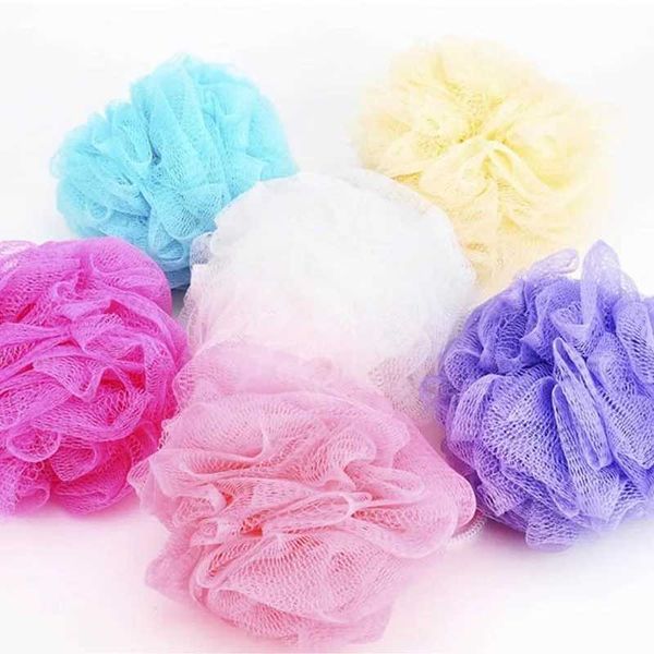 Bath Tools Accessories 15g Body Wash Bath Balls Large Bath Sponge Candy Color Bath Flowers Mesh Nylon Bath Washing Body Cleaning Wisp Tools