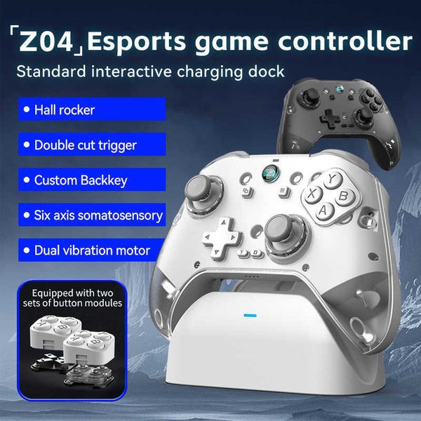 Game Controllers Joysticks Z04 wireless game controller with charging dock computer switch Android IOS mobile game micro button z250210