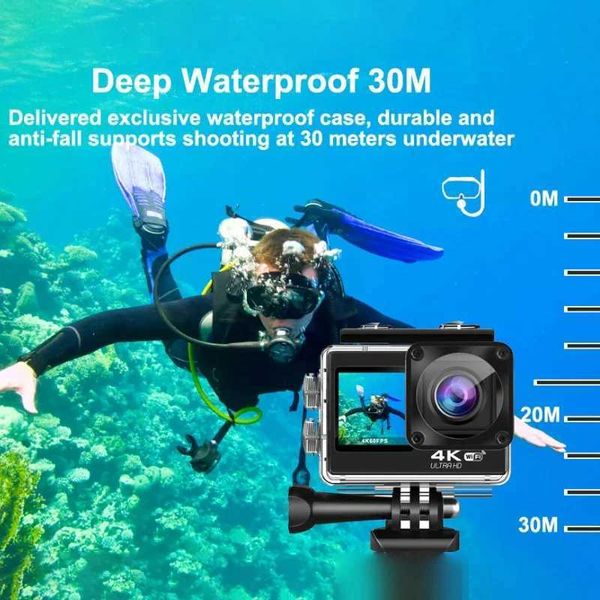 Diving Action Camera 4k Go Pro Bicycle Digital Camera Mini Photo Consumer Electronics Y241211