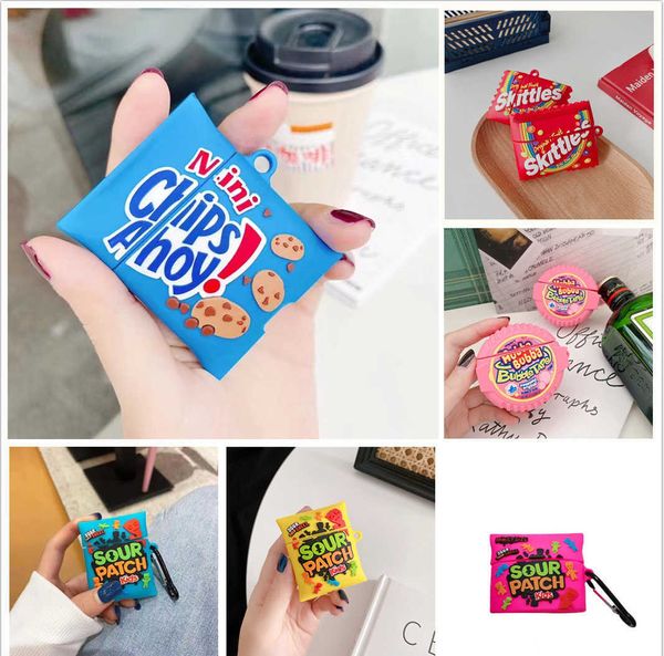 Earphone Accessories Soft Silicone Candy Case for AirPods Pro Air Pods 3 rd gen AirPods 1 2 case Lovely chocolate Protection Cover Charging