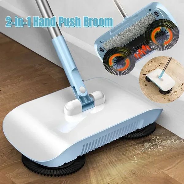 Floor cleaning dust collector robot kitchen broom and mop 2in1 magic hand push sweeper household tool 240824