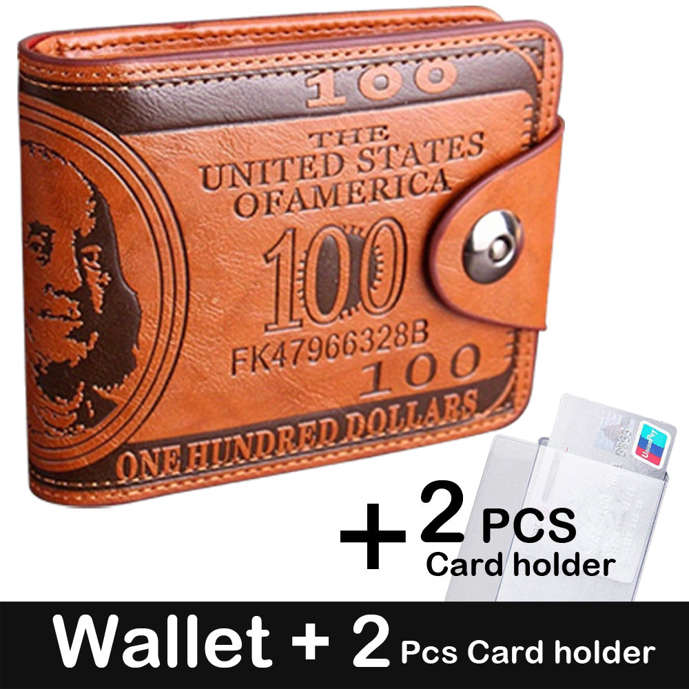 TEMU Men's Vintage Style Leather Wallet With Credit Card Holder & Photo Slot - Lightweight Multi-card Design, 11 Slots For Credit Cards, Ideal Gift