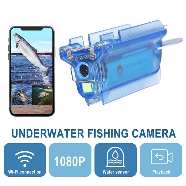 Wir Underwater Fishing Camera 1080P Wi-Fi Fish Finder Video Camera with Loop Recording APP Rote Control Ice Lake FishingXJ241218