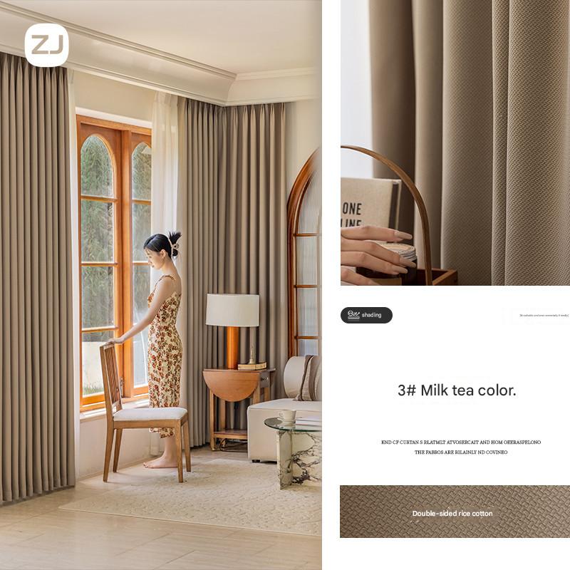YL-36573 Whole house Nordic forest elk curtain modern ins style bedroom living room blackout floating window gauze package