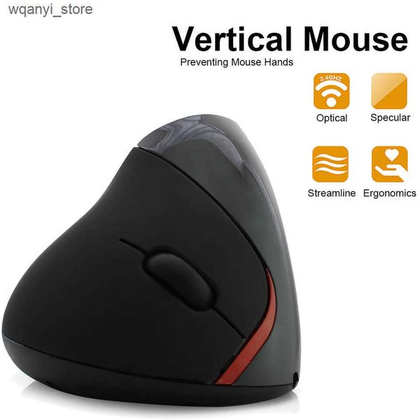 Mice Vertical Wireless Ergonomic Rechargeable Computer Mouse Usb Optical 3d PC Mause 2.4Ghz 1600 DPI Gaming Mice For Laptop Macbook L240910