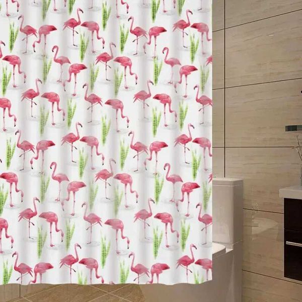 1pc With Pattern Shower Curtain PEVA Waterproof Shower Curtain Bathroom Partition Curtain Bathroom Decoration Accessories Y240815