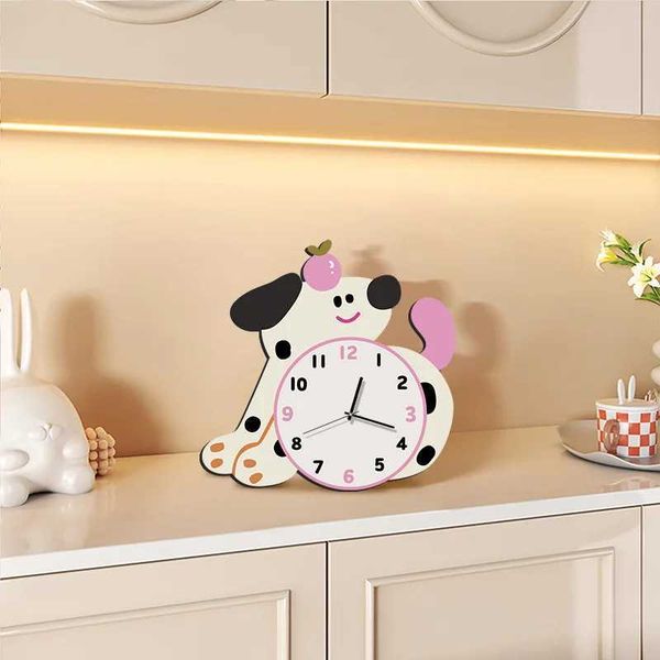 Cartoon Pendulum Table Clock Trinket Spotted Dog Living Room Home Porch Decoration PendantM240814