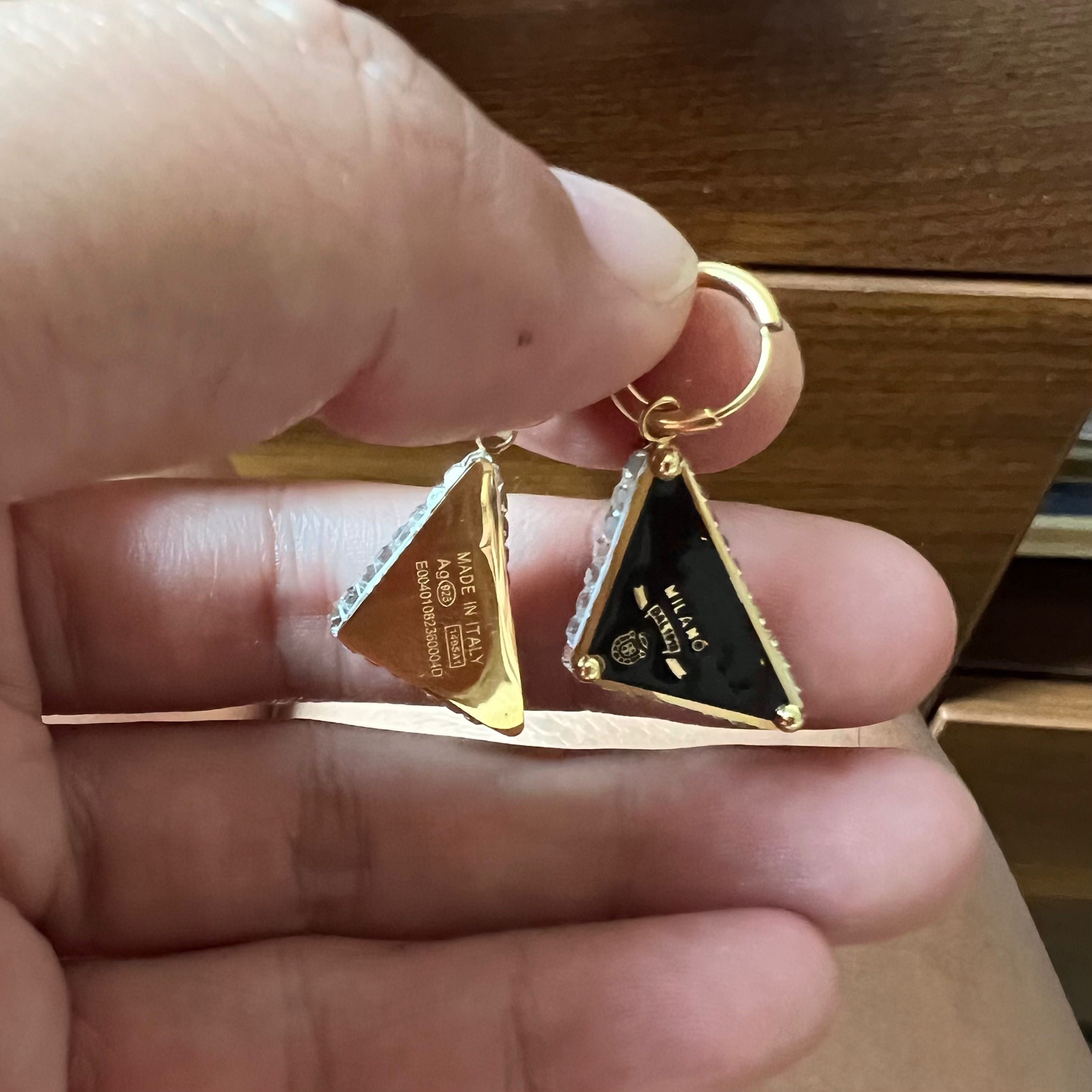 Luxury Girls letter hoops designer branded 316L Stainless Steel 18k Rose Gold women diamond square engrave earrings wedding party birthday jewelry