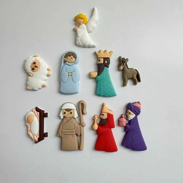 Christmas Jesus Patch Set Phone Case Refrigerator Stickers Creative Christmas DIY Jewelry PVC Jesus Handmade Cartoon AccessoriesXJ241007