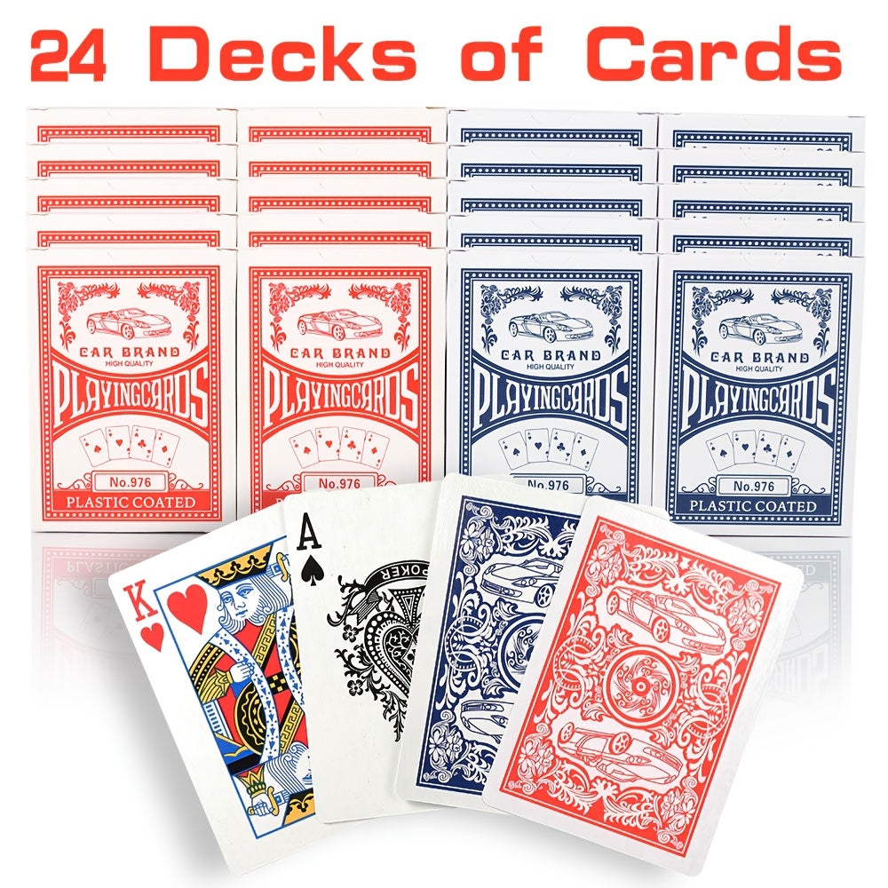 TEMU 24 Decks Of Premium Playing Cards - Standard Size (2.5" X 3.5"), Coated Cardstock In , For Family Games, Parties, And Christmas Fun, Christmas