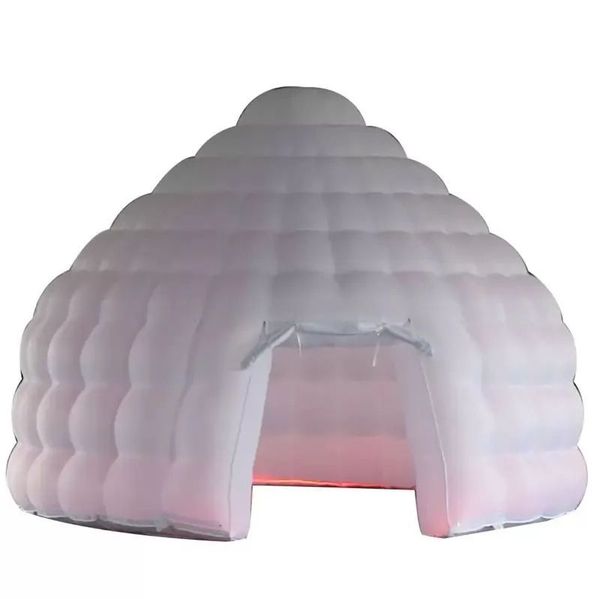 Oxford led shelter Inflatable Dome Tent with Air Blower Pop up Igloo House balloon Yurt for Event-Party