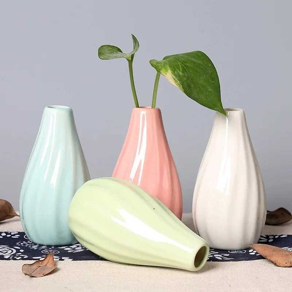 1 Small Vase Ceramic Crafts Creative Office Home Desktop Decoration Ceramic Aromatherapy Vase Dried Flower Vase Macetas Y250114
