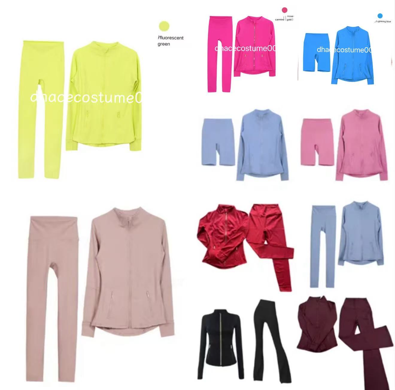 top Women Yoga Jacket Workout Sport Coat Fitness gold zipper Jacket Sports Quick Dry Activewear Top Solid Zip Up Sweatshirt Sportwear Hot Sell Sweat