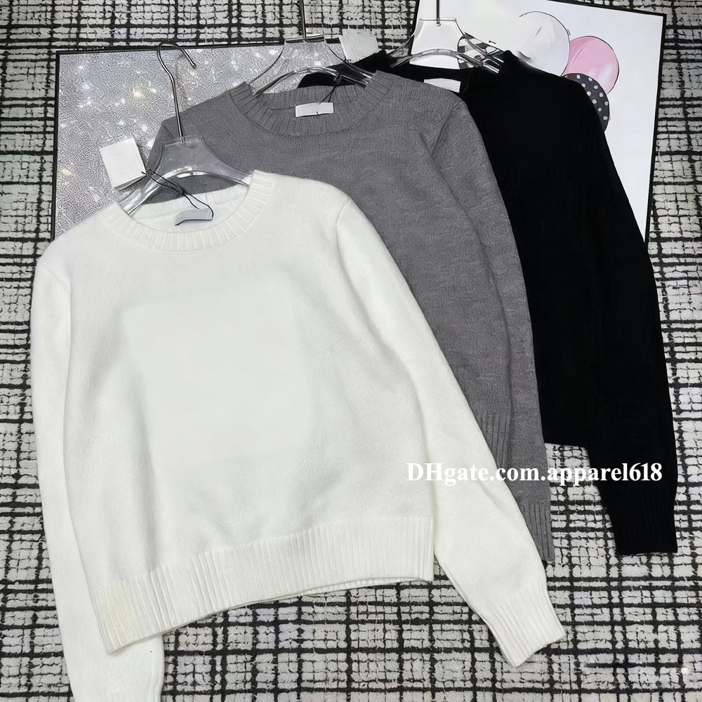 designer jumper sweaters women knitted sweater clothes fashion knit pullover autumn winter clothing ladies white loose long sleeves black casual top