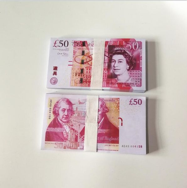 Novelty Games Movie Toys Uk Pound Gbp British 50 Prop Movies Play Fake Money