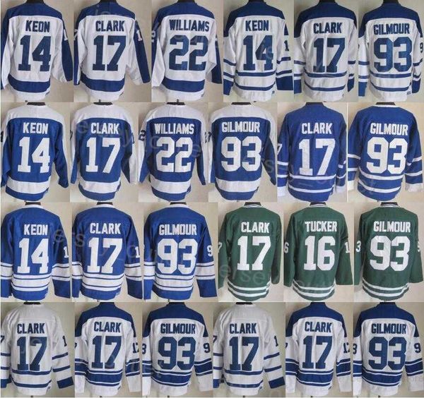 Men Retro Hockey 17 Wendel Clark Jersey 14 Dave Keon 16 Darcy Tucker 22 tiger Williams Vintage Classic 75th Anniversary For Sport Fans All s