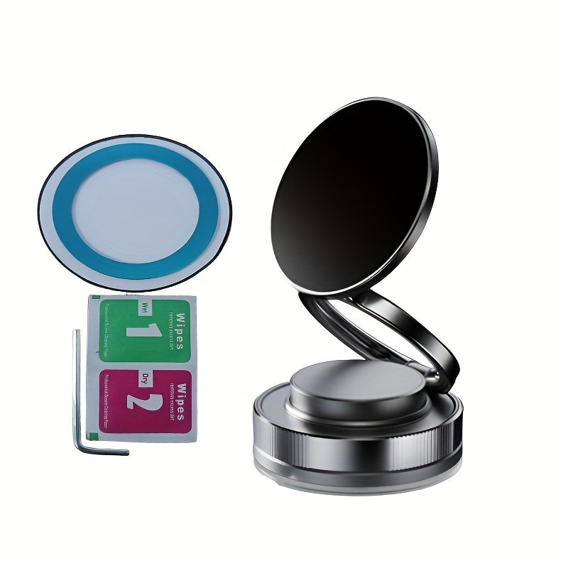 TEMU Vacuum Magnetic Phone Holder, Suitable For Car-gym-mirror-smooth , Foldable Magnetic Phone Holder, No Charging Needed, Rotating Adhesive,