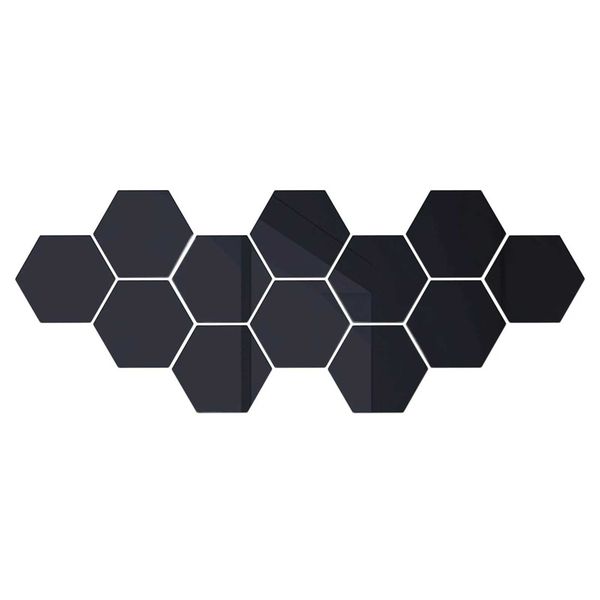Hexagon Mirror Environmental Protection Acrylic Wall Sticker Background Wall Decoration Mirror Sticker Housewear Furnishings Y240730