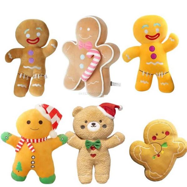 Plush doll New Kaii Gingerbread Man Throw low Pendant Fun Soft Doll s Plush Toys High Quali Christmas Birthday Gifts Decor Z241109