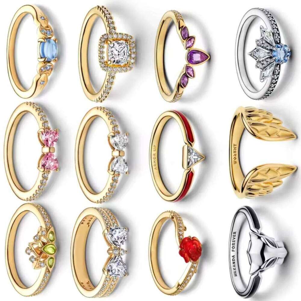 2025 HOT Christmas Gift 925 Sterling Silver Rings for women Bow Rose Flower Love Eternal Crown Ring Suitable for Women&#039;s Birthday Wedding Gifts