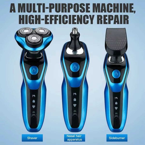2025 NEW Electric Shaver Rotary Razor Beard Trimmer Rechargeable Hair Cutting Shaving Mane Clipper For Men WaterproofW250117