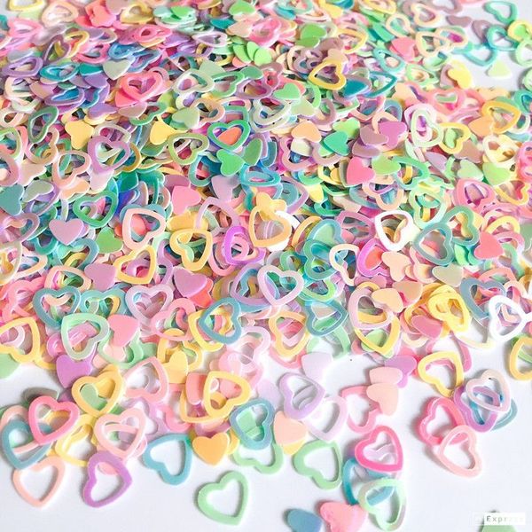 Skeleton love heart sequins diy jewellery accessories filler drop materials nail art heart shaped glitter peach heart