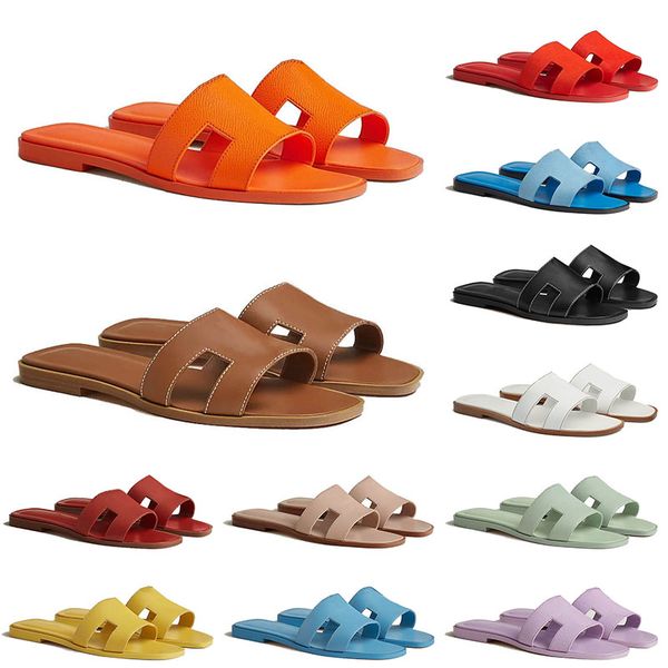 2025 sandal designer sandals for women slides sliders slippers flat triple black white brown pink slide leather patent slipper womens shoes