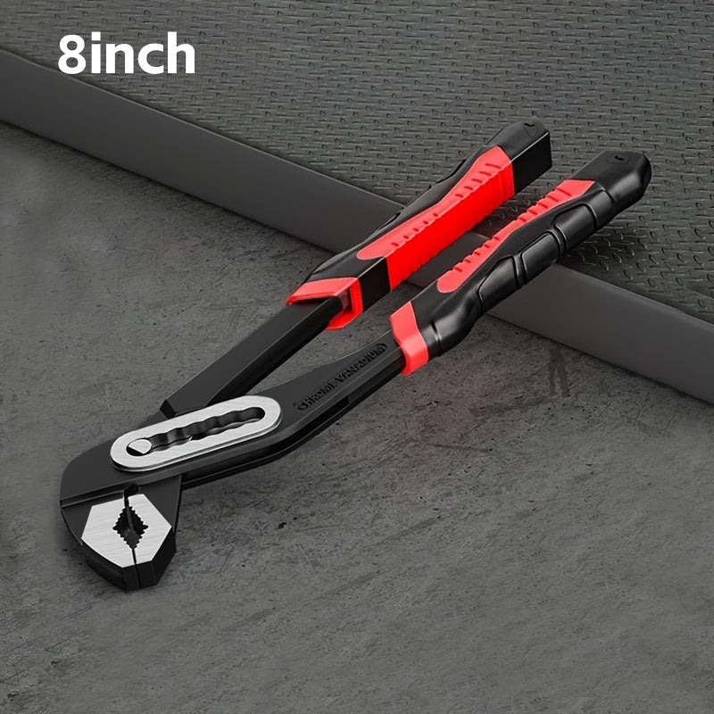 TEMU 1pc Water Pump Pliers Adjustable Heavy Duty Wrench 8" 10" 12" Large Opening Quick Adjustable For Plumbing And Bathroom Construction, Automotive