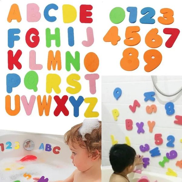 36pcsset Alphanumeric Letter Bath Puzzle EVA Kids Baby Toys Early Educational Funny Toy 250116