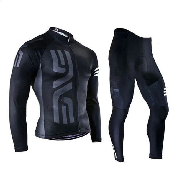 Cycling Jersey Long Sleeve for Men Bicycle Clothing Pants with Gel Padding 2024 Spring Autumn 240910