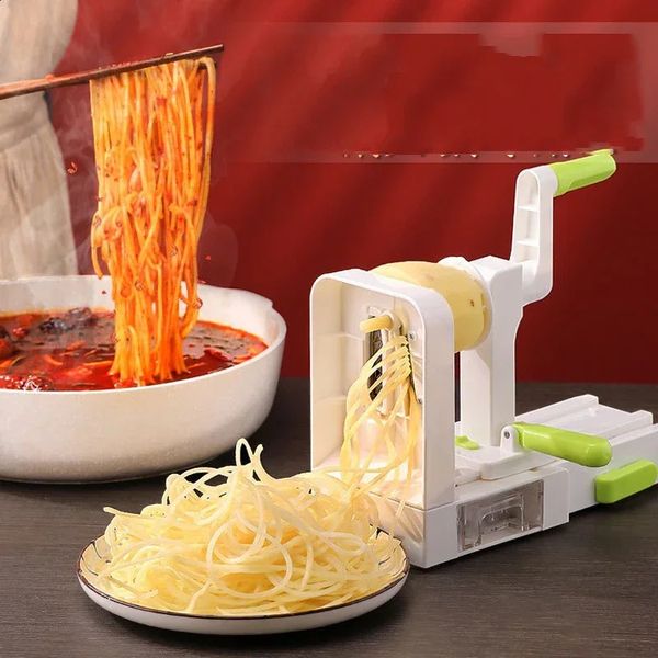 Vegetable grading machine potato spiral slicer whirlwind fruit and vegetable spiral slicer noodle machine multifunctional kitchen tool 24080