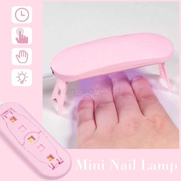 Nail Dryer MINI 6W USB UV LED Lamp Pink White Nail Art Manicure Tools Design Fast Drying Curing Light for Gel Polish M240729