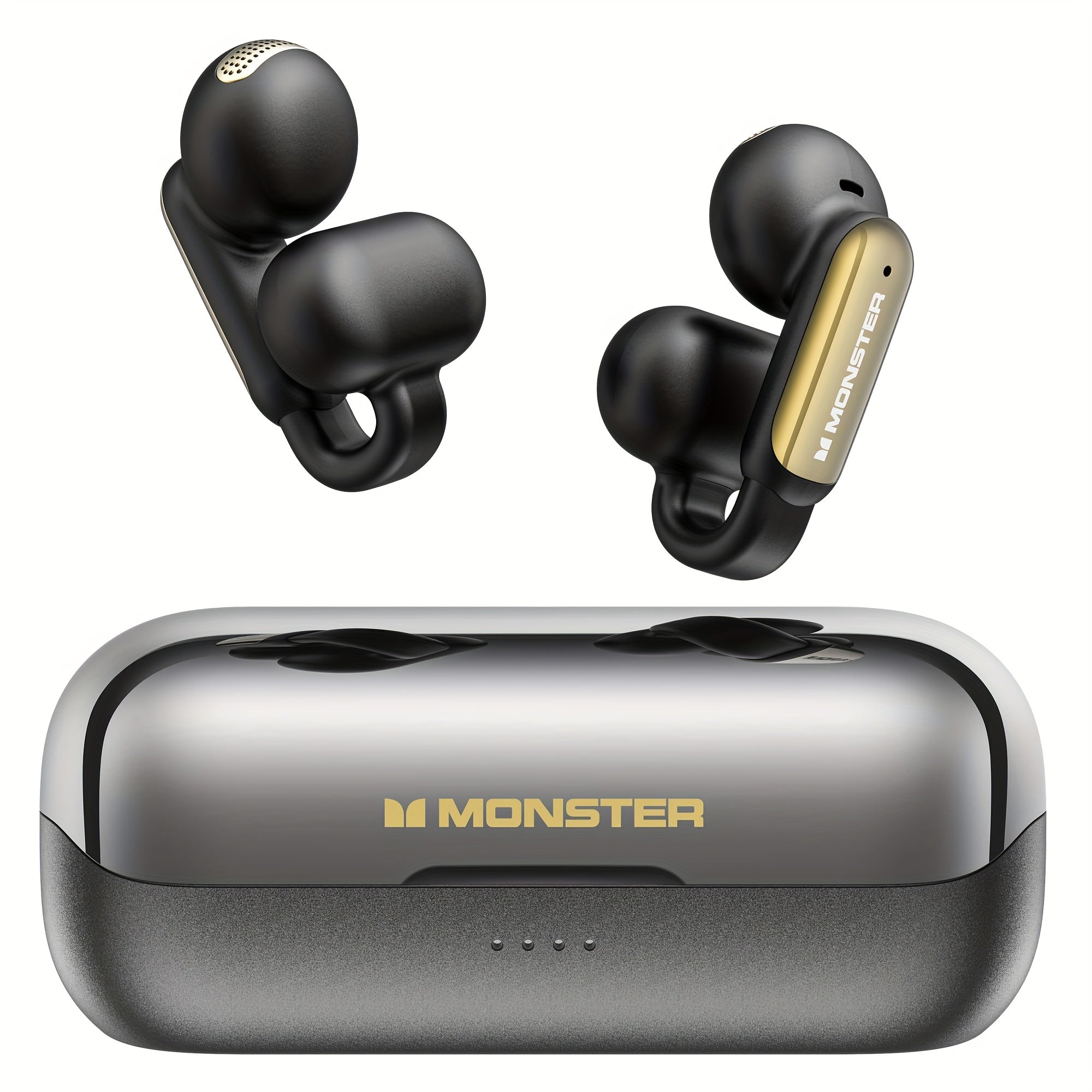 TEMU Monster Wireless Earbuds Open Ac601, -on Earbuds, Open Headphones With Environmental Noise Cancellation, Touch Control Wireless Headphones