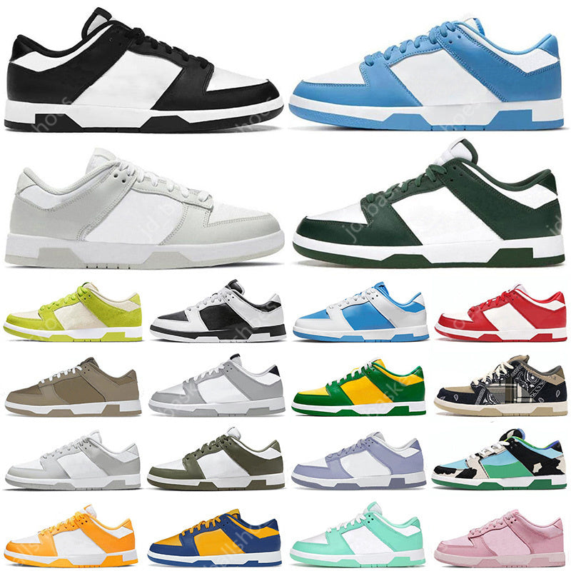 Designer Running Shoes sneakers for men women White Black Panda Grey Fog UNC GAI Varsity Green Apple Laser Orange Syracuse Coast Candy mens flat Spo