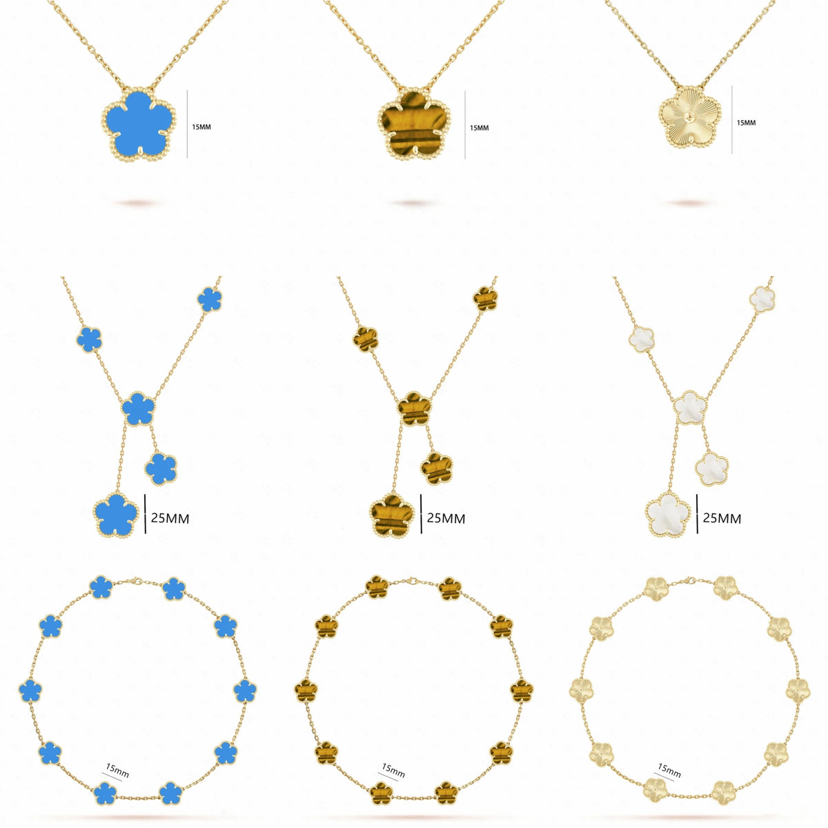 clover necklace S925 designer necklace Silver Plated 18K Gold Plated designer jewelry women jewelry designer jewelry jewellery 10 motif necklace nec