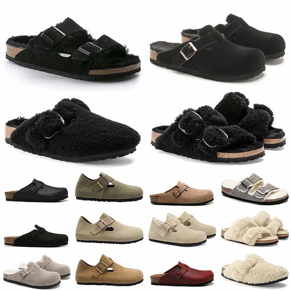 Top Quality Flat Soft Footbed Beach Sandals Famous Designer Women Mens Egg Shell Taupe Flip Flops Slides Luxury Womens Mens Classics Suede L