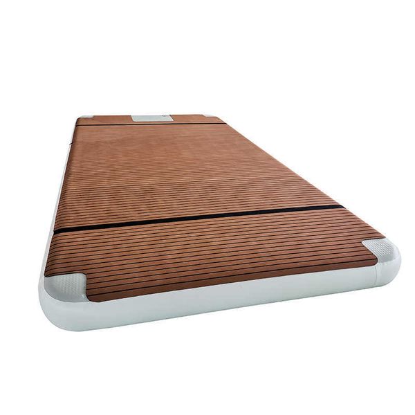 Inflatable Swim Island Floating Raft Inflatable Foil Water Jet Ski Dock Floats Platform With Ladder for Lake River Water Sports