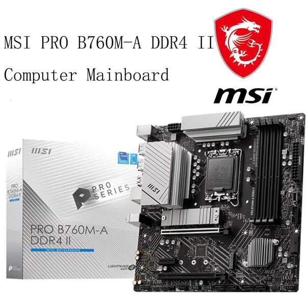 MSI Mainboard PRO B760M-A DDR4 II Gaming Computer Motherboard Supports CPU 13600KF-12600KF-13400F(Intel B760-LGA 1700)