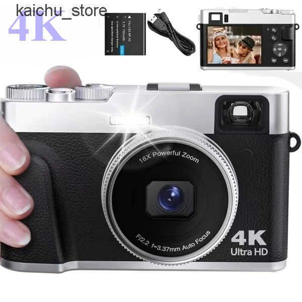 Cameras 4K Digital Auto Focus 48MP Vlogging for YouTube and Anti-Shake Video Camera with Viewfinder Flash Dial 16X Zoom J241213