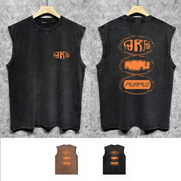Men&#039;s Tank Tops Designer Worn out sleeveless T-shirt vest Anime Font Print Mens Gym Clothing Fitness Singlets Bodybuilding Top Muscle S