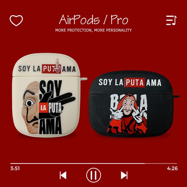 ddmygifts Cartoon Character English Pro Bluetooth Wireless Earphone Cover 2-3 Generation Elliptical Protective Case Suitable A