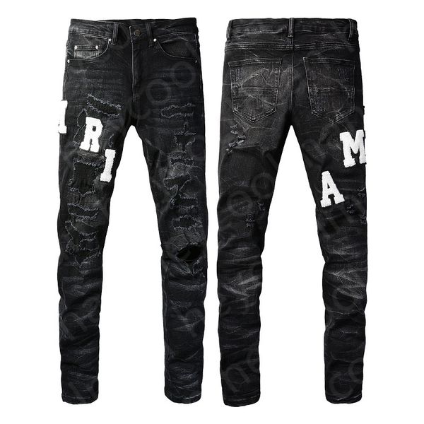 fashion jeans men clothing fashion Hole Jeans Mens Designer Jeans High Elastics Distressed Ripped Slim Fit Motorcycle Biker Denim For Men s