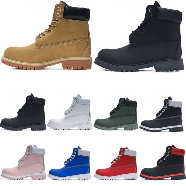 Designer Boots For Men Women Classic Ankle Paltform Booties Basic Premium Leather Casual Fashion Hiking Shoe Brown Black Pink Yellow waterpr