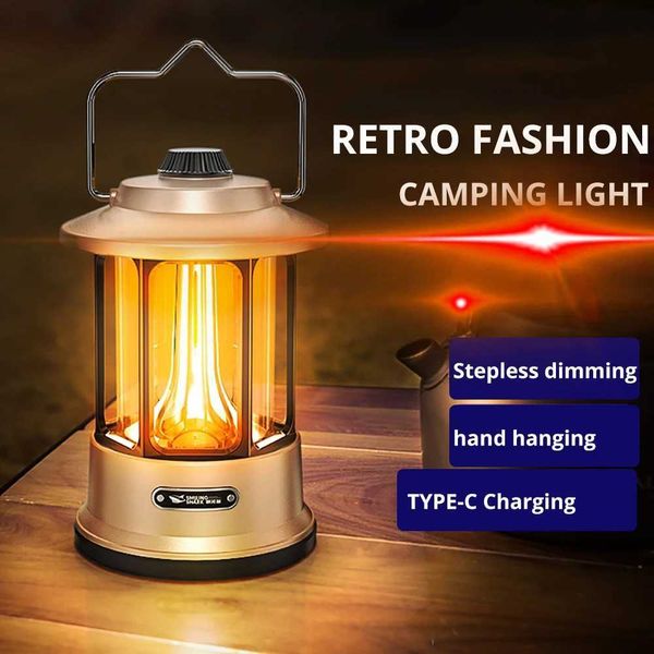 1000W Brightest Retro Metal Pendant Warm Light D Orange Pendant Charging Lightweight Tent Light M241121