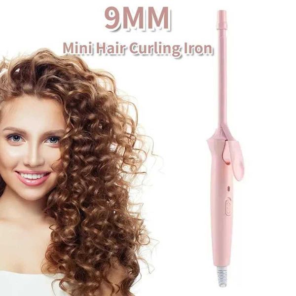Hair Curlers Straighteners Mini Curling Iron 9mm Rod Professional Pliers Ceramic Electric Salon Styling Tool Small H250112