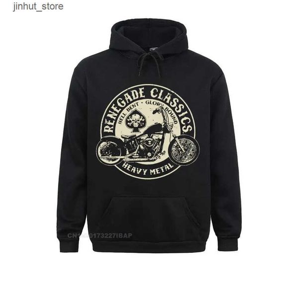 Molus de camisetas masculinos masculinos de glória retro Motocicleta American Sportswear Heavy Metal Harajuku Hoodie Top Algodão Retro Mens