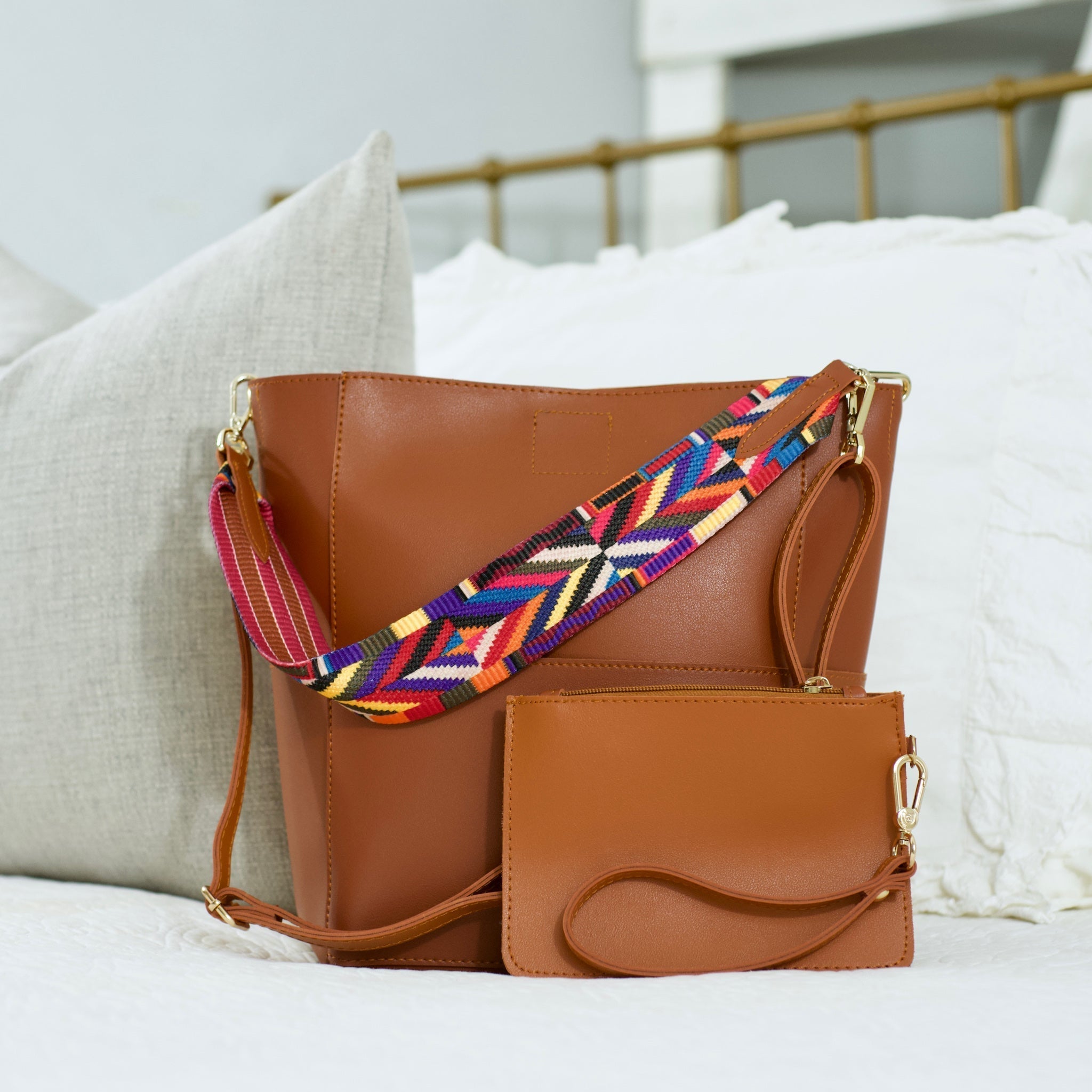 Kyndall Handbag | Choose Your Strap - Brown - Bright Boho