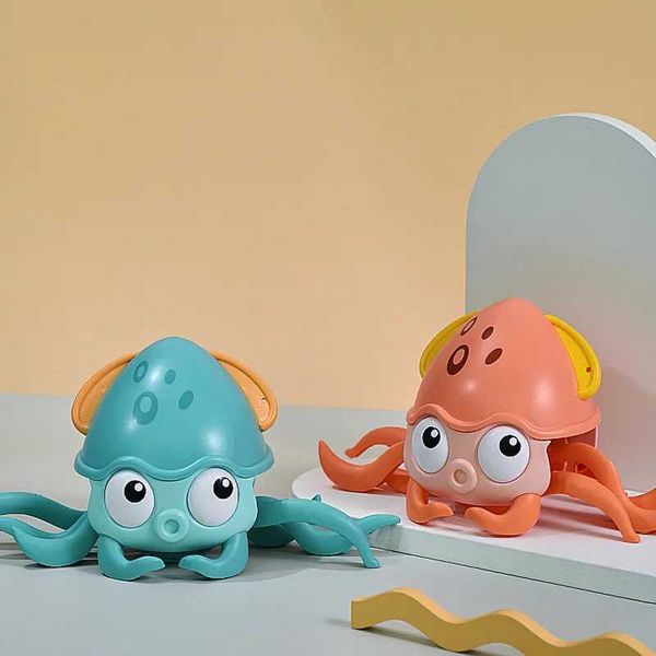 Baby Bath Toys Baby bath toys childrens octopus clock rope dragging crawling land water toys dragging walking toys swimming water toys child